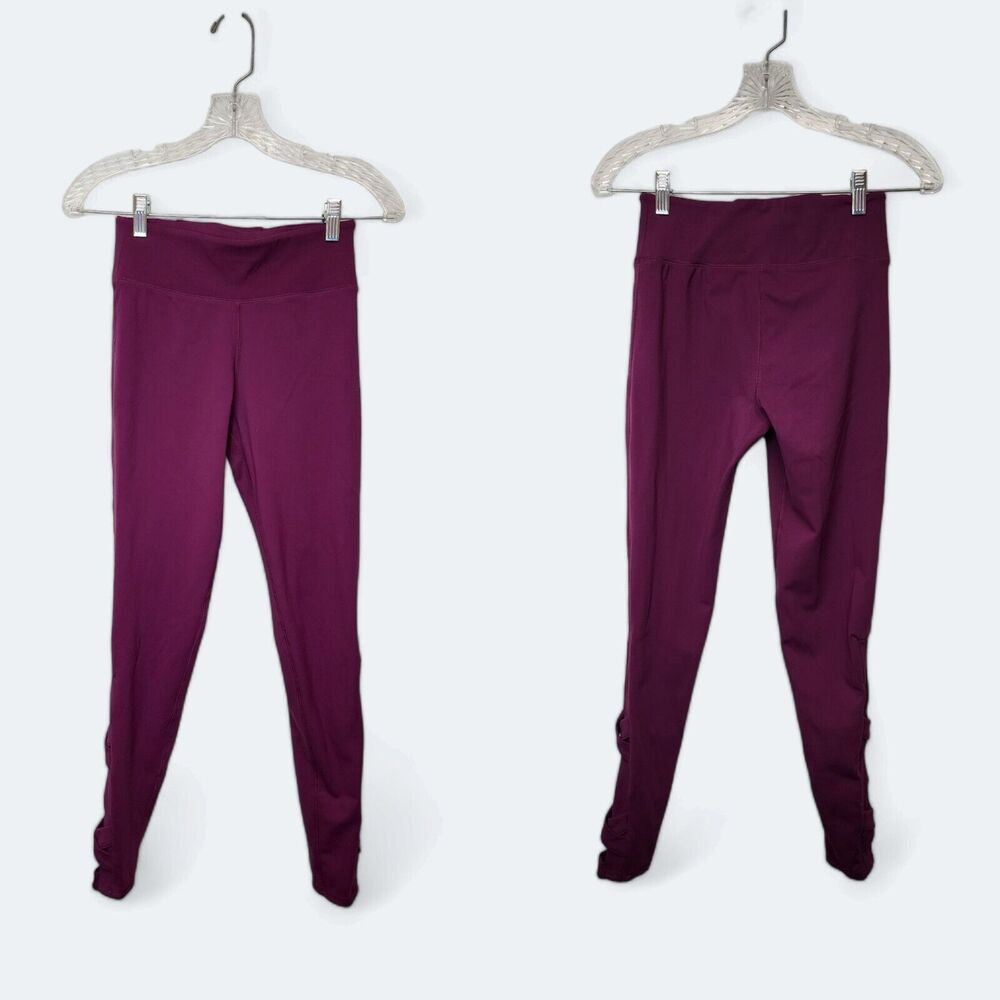 New York & Company Women Purple Athleisure Workout Leggings Size Small